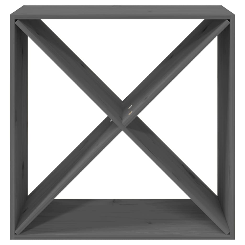 vidaXL Dulap de vinuri, gri, 62x25x62 cm, lemn masiv de pin