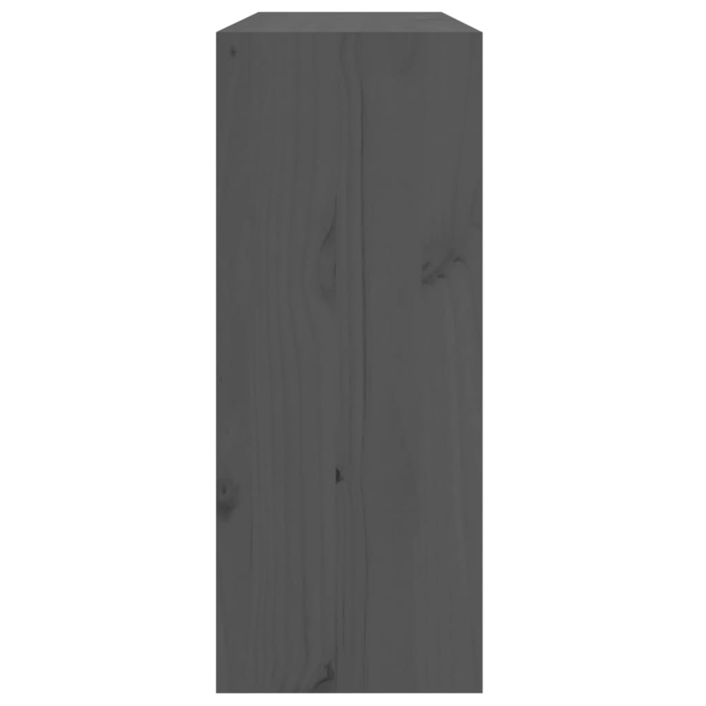 vidaXL Dulap de vinuri, gri, 62x25x62 cm, lemn masiv de pin