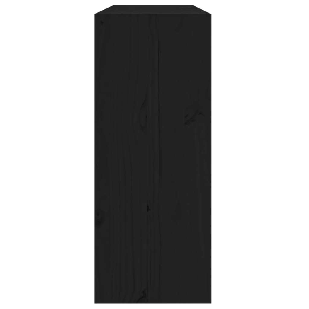vidaXL Dulap de vinuri, negru, 62x25x62 cm, lemn masiv de pin