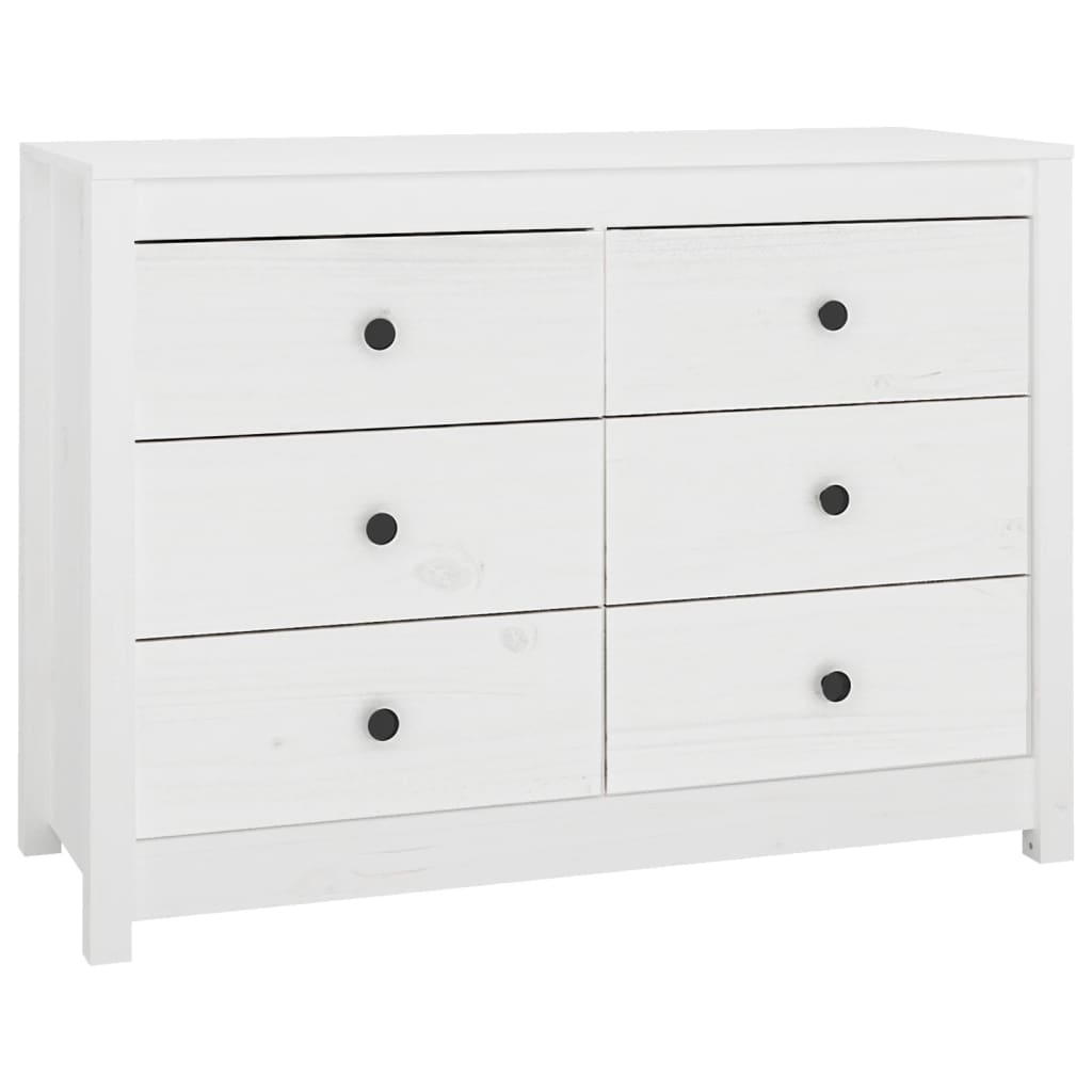 vidaXL Dulap lateral, alb, 100x40x72 cm, lemn masiv de pin