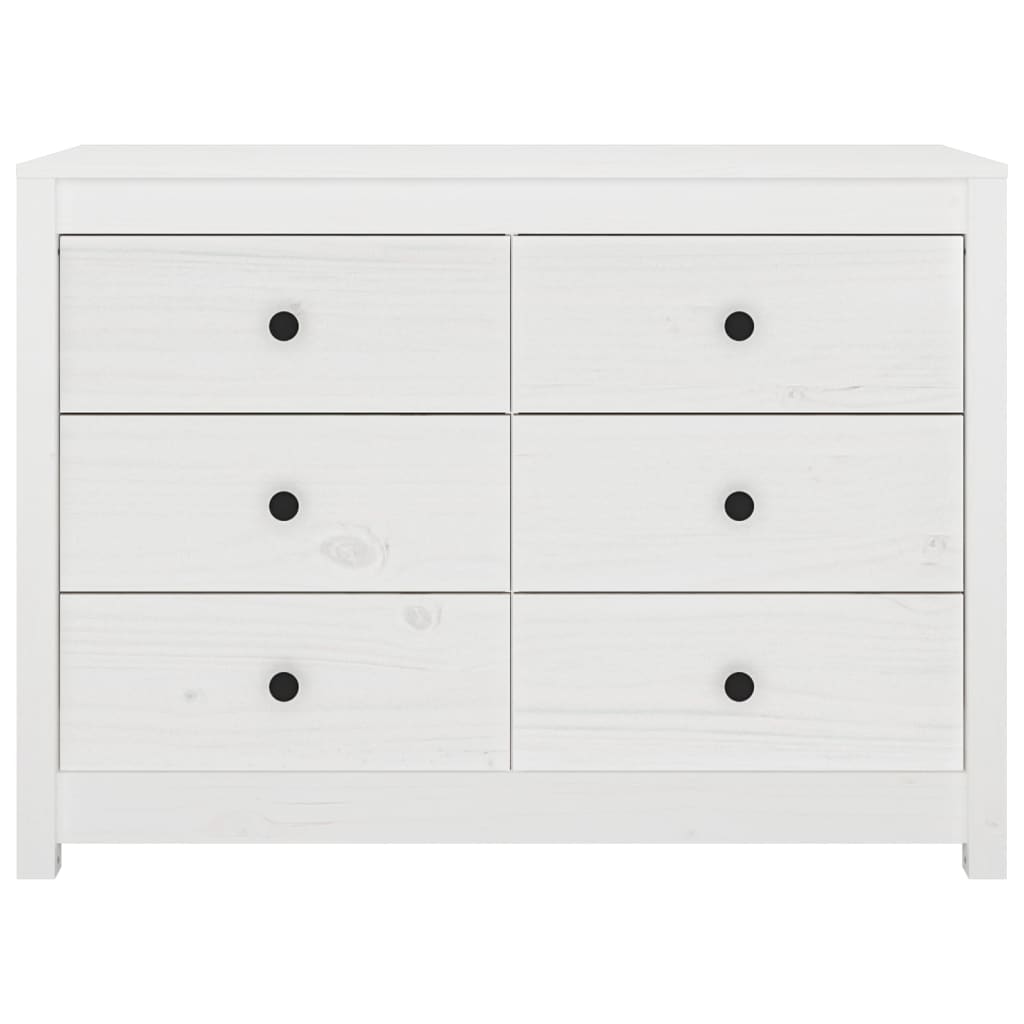 vidaXL Dulap lateral, alb, 100x40x72 cm, lemn masiv de pin