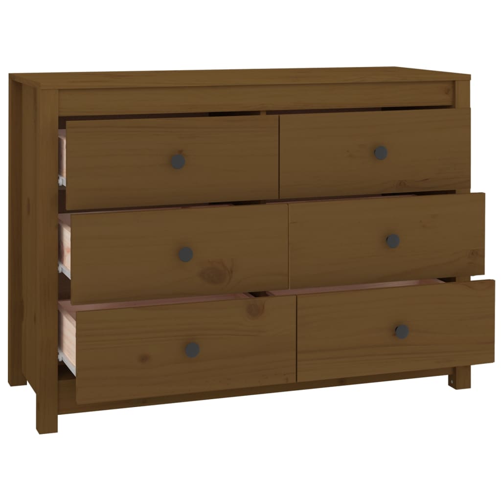 vidaXL Dulap lateral, maro miere, 100x40x72 cm, lemn masiv de pin