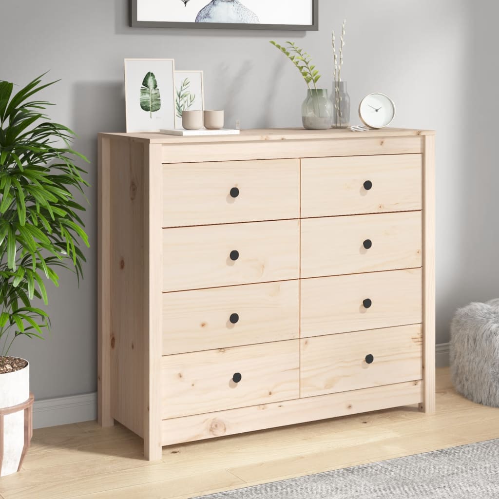 vidaXL Dulap lateral, 100x40x90 cm, lemn masiv de pin vidaXL Dulap lateral, 100x40x90 cm, lemn masiv de pin