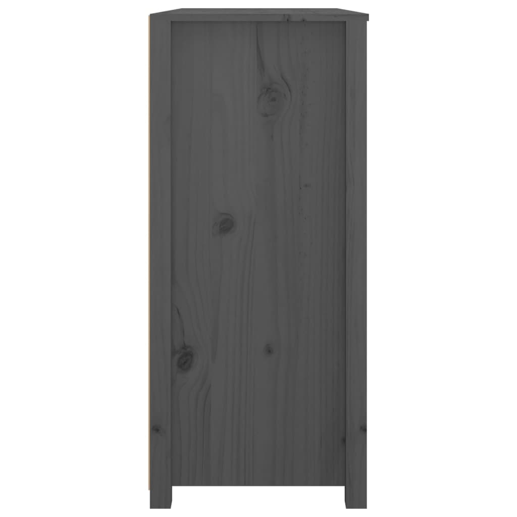 vidaXL Dulap lateral, gri, 100x40x90 cm, lemn masiv de pin