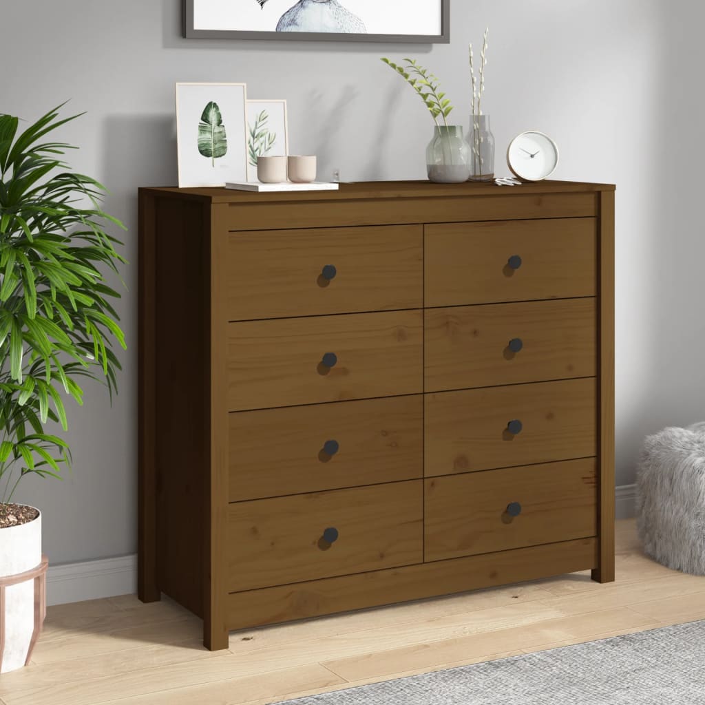 vidaXL Dulap lateral, maro miere, 100x40x90 cm, lemn masiv de pin
