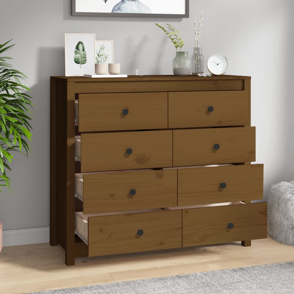 vidaXL Dulap lateral, maro miere, 100x40x90 cm, lemn masiv de pin