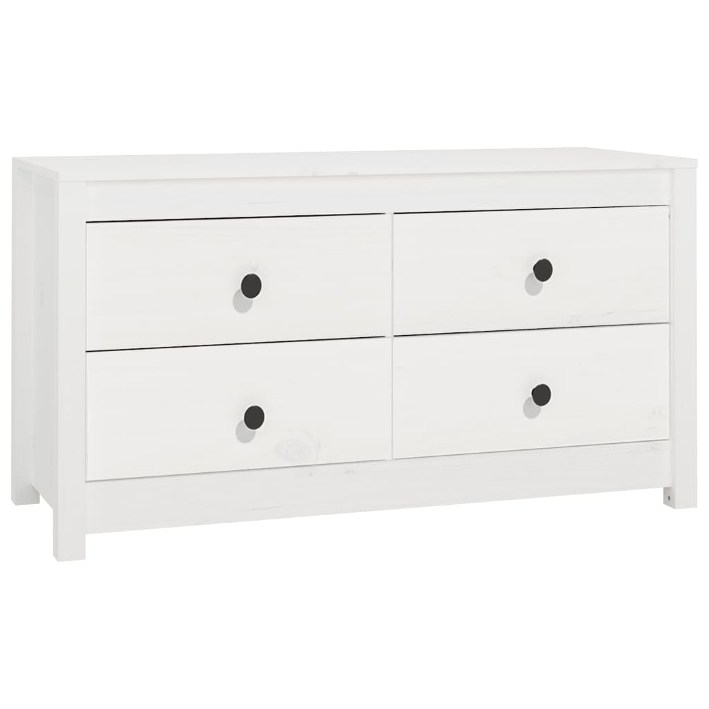 vidaXL Dulap lateral, alb, 100x40x54 cm, lemn masiv de pin