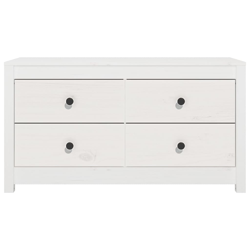 vidaXL Dulap lateral, alb, 100x40x54 cm, lemn masiv de pin