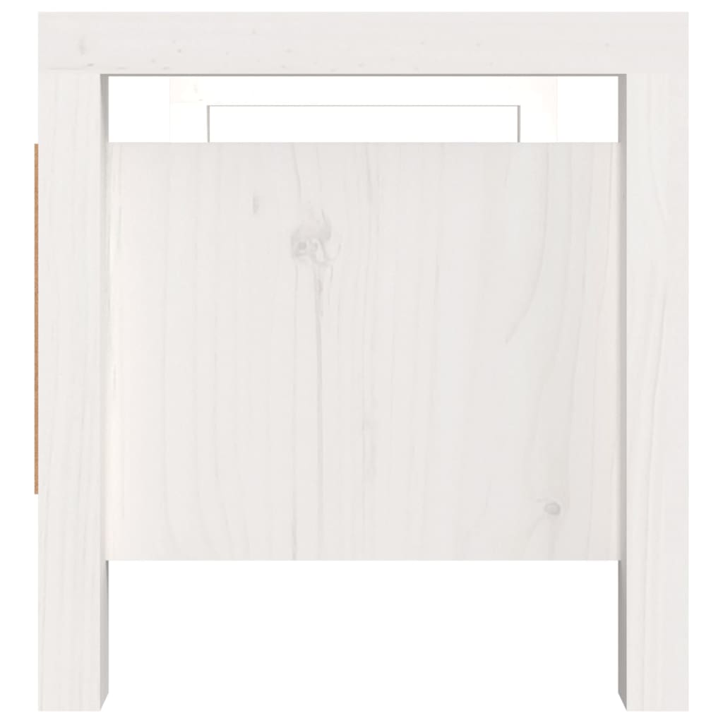 vidaXL Bancă de hol, alb, 80x40x43 cm, lemn masiv de pin vidaXL Bancă de hol, alb, 80x40x43 cm, lemn masiv de pin