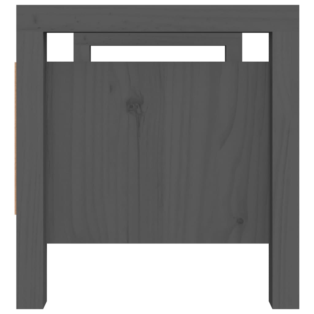 vidaXL Bancă de hol, gri, 80x40x43 cm, lemn masiv pin vidaXL Bancă de hol, gri, 80x40x43 cm, lemn masiv pin