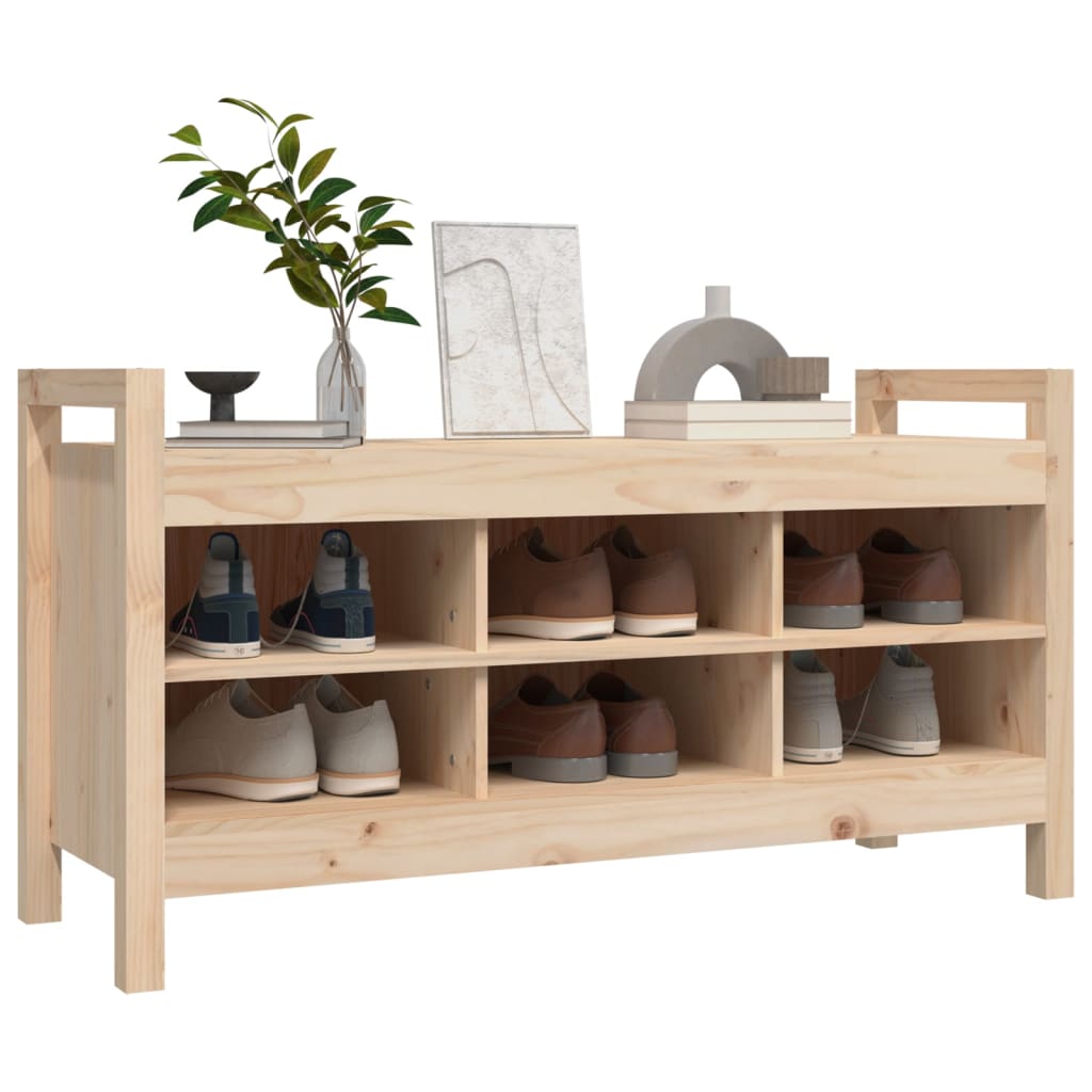 vidaXL Bancă de hol, 110x40x60 cm, lemn masiv de pin vidaXL Bancă de hol, 110x40x60 cm, lemn masiv de pin