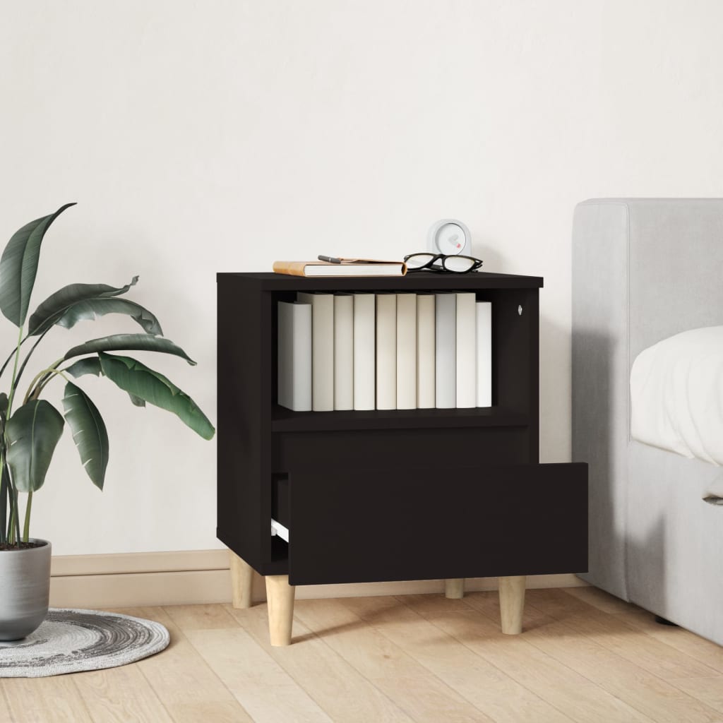 vidaXL Noptiere, negru, 40x35x50 cm vidaXL Noptiere, negru, 40x35x50 cm