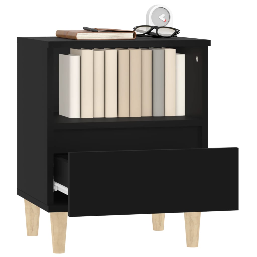 vidaXL Noptiere, negru, 40x35x50 cm vidaXL Noptiere, negru, 40x35x50 cm