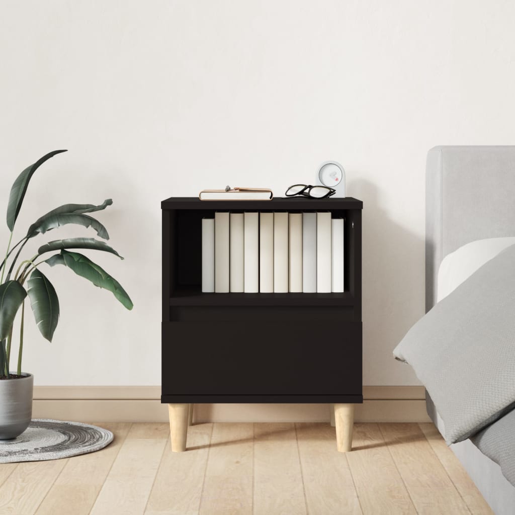 vidaXL Noptiere, negru, 40x35x50 cm vidaXL Noptiere, negru, 40x35x50 cm