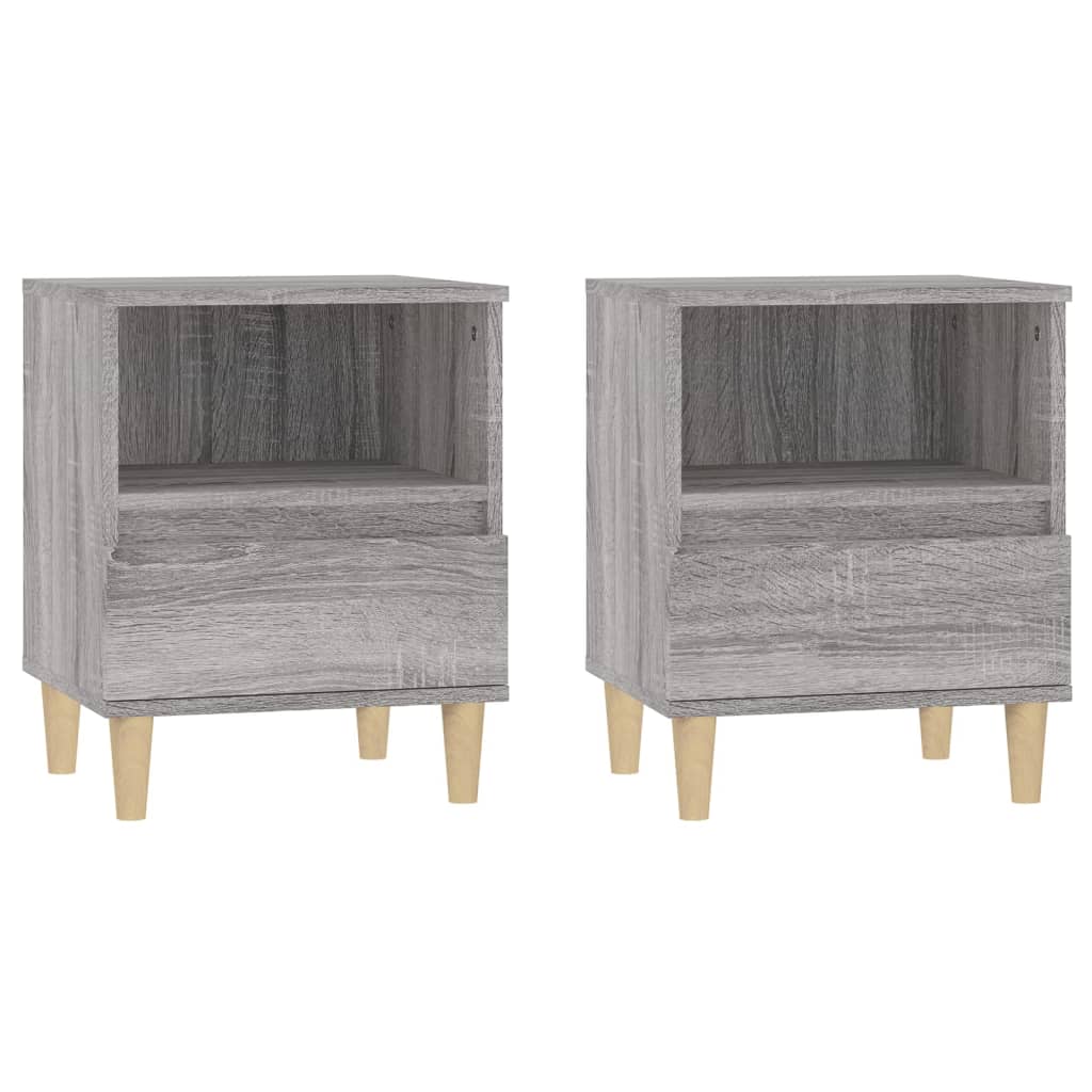 vidaXL Noptiere, 2 buc., gri sonoma, 40x35x50 cm vidaXL Noptiere, 2 buc., gri sonoma, 40x35x50 cm
