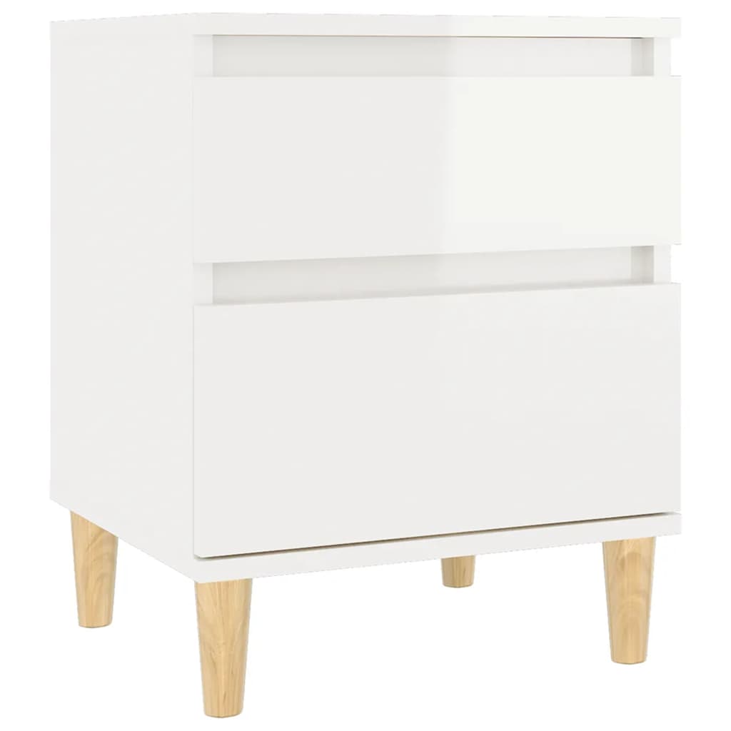vidaXL Noptiere, alb extralucios, 40x35x50 cm vidaXL Noptiere, alb extralucios, 40x35x50 cm