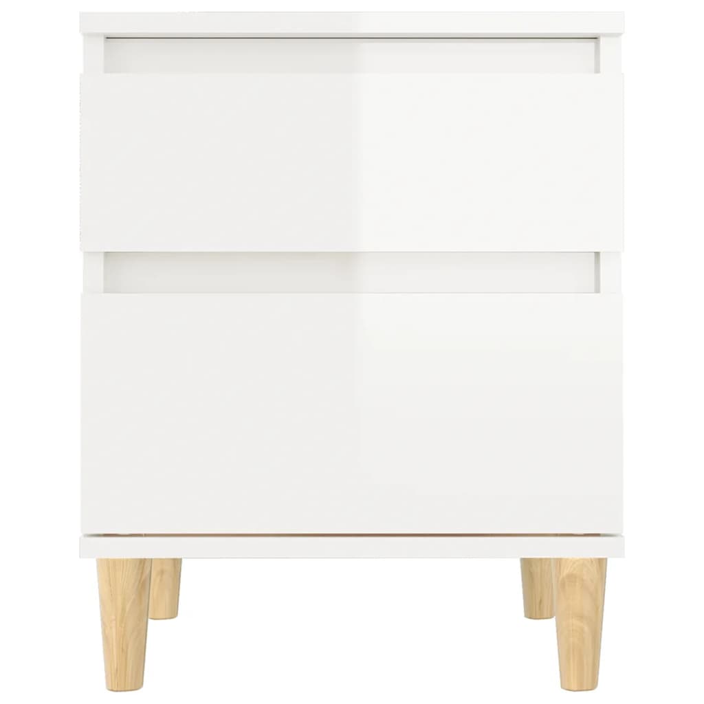 vidaXL Noptiere, alb extralucios, 40x35x50 cm vidaXL Noptiere, alb extralucios, 40x35x50 cm