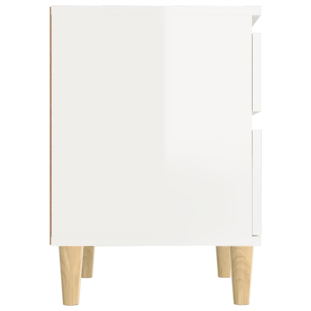 vidaXL Noptiere, alb extralucios, 40x35x50 cm vidaXL Noptiere, alb extralucios, 40x35x50 cm