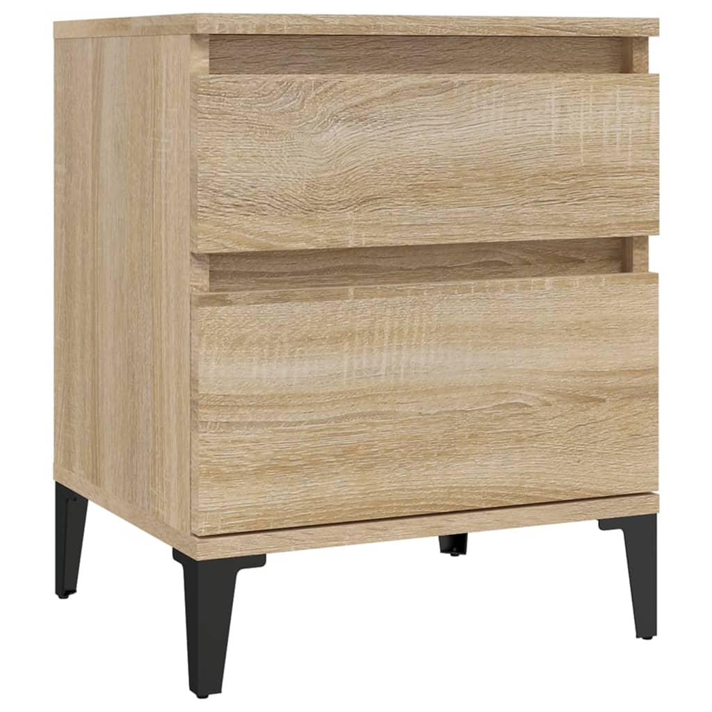 vidaXL Noptiere, 2 buc., stejar sonoma, 40x35x50 cm vidaXL Noptiere, 2 buc., stejar sonoma, 40x35x50 cm