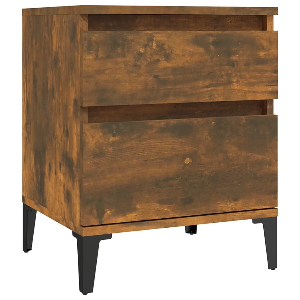 vidaXL Noptiere, 2 buc., stejar fumuriu, 40x35x50 cm vidaXL Noptiere, 2 buc., stejar fumuriu, 40x35x50 cm