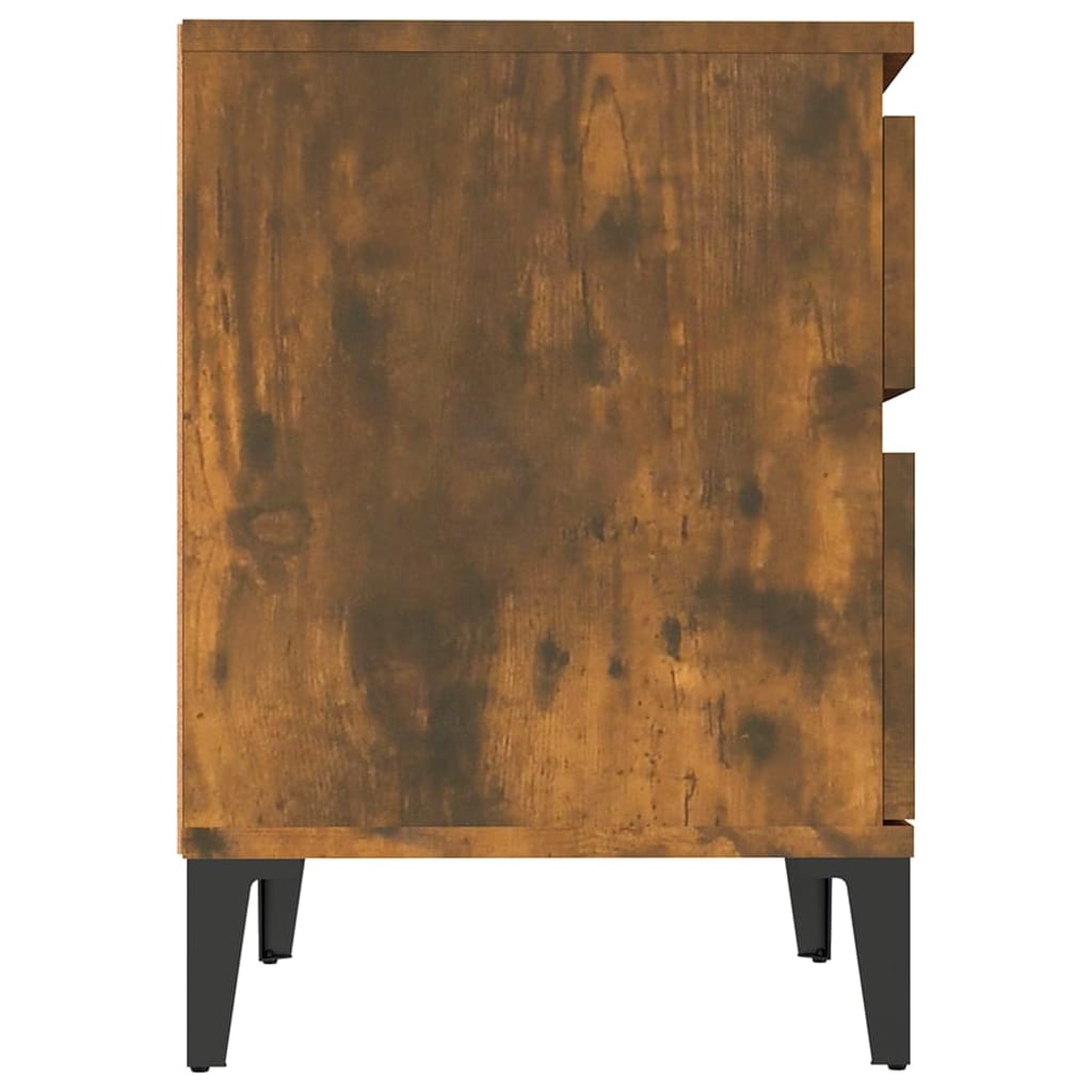 vidaXL Noptiere, 2 buc., stejar fumuriu, 40x35x50 cm vidaXL Noptiere, 2 buc., stejar fumuriu, 40x35x50 cm