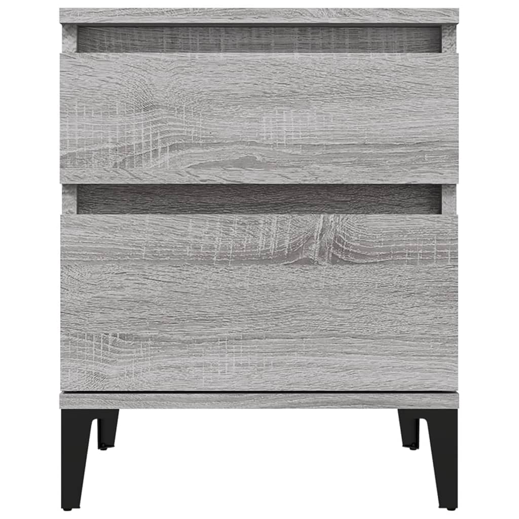 vidaXL Noptiere, 2 buc., gri sonoma, 40x35x50 cm vidaXL Noptiere, 2 buc., gri sonoma, 40x35x50 cm