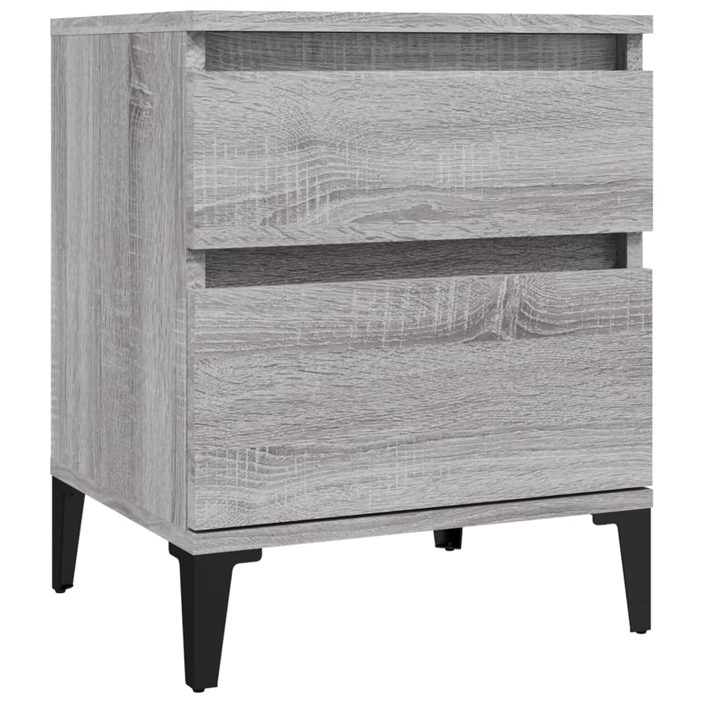 vidaXL Noptiere, 2 buc., gri sonoma, 40x35x50 cm vidaXL Noptiere, 2 buc., gri sonoma, 40x35x50 cm
