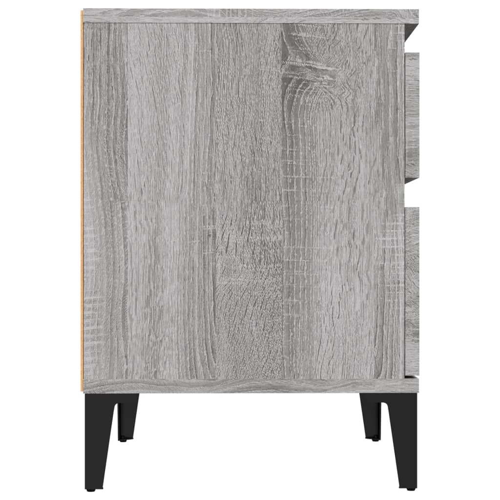 vidaXL Noptiere, 2 buc., gri sonoma, 40x35x50 cm vidaXL Noptiere, 2 buc., gri sonoma, 40x35x50 cm