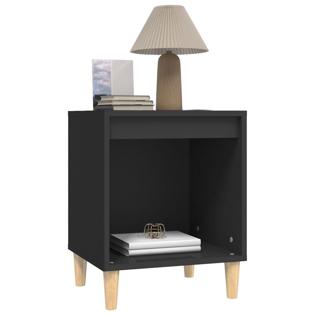 vidaXL Noptiere, 2 buc., negru, 40x35x50 cm vidaXL Noptiere, 2 buc., negru, 40x35x50 cm