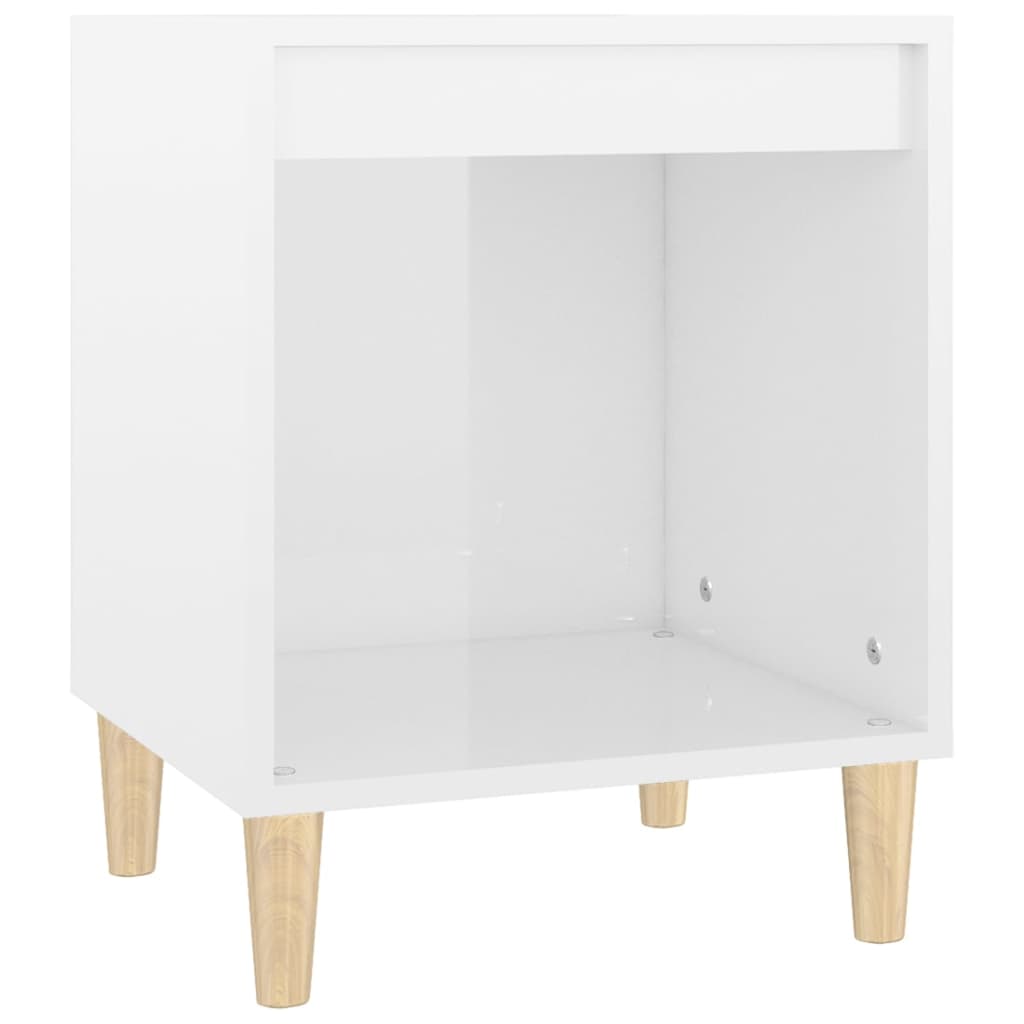vidaXL Noptiere, 2 buc., alb extralucios, 40x35x50 cm vidaXL Noptiere, 2 buc., alb extralucios, 40x35x50 cm