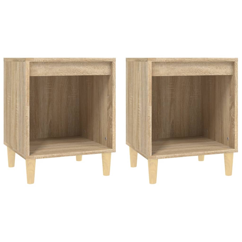 vidaXL Noptiere, 2 buc., stejar sonoma, 40x35x50 cm vidaXL Noptiere, 2 buc., stejar sonoma, 40x35x50 cm