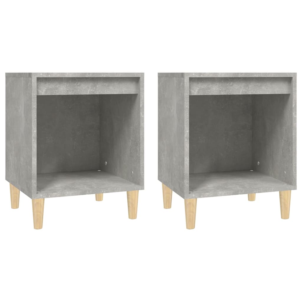 vidaXL Noptiere, 2 buc., gri beton, 40x35x50 cm