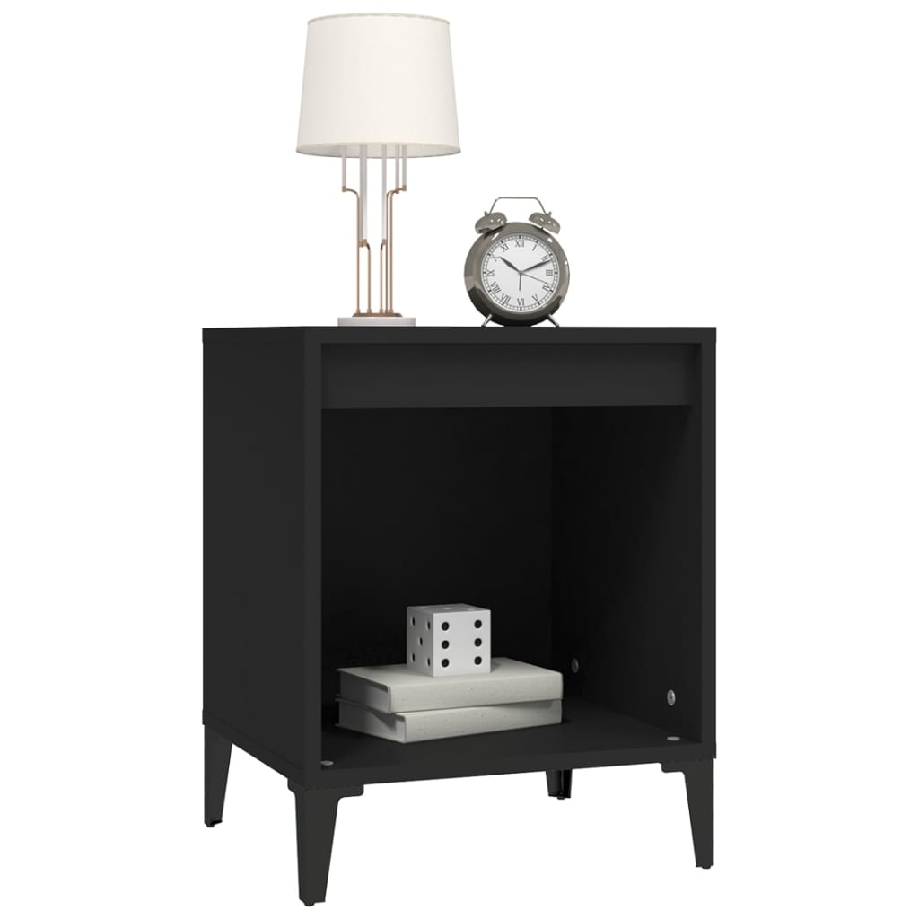 vidaXL Noptiere, negru, 40x35x50 cm vidaXL Noptiere, negru, 40x35x50 cm