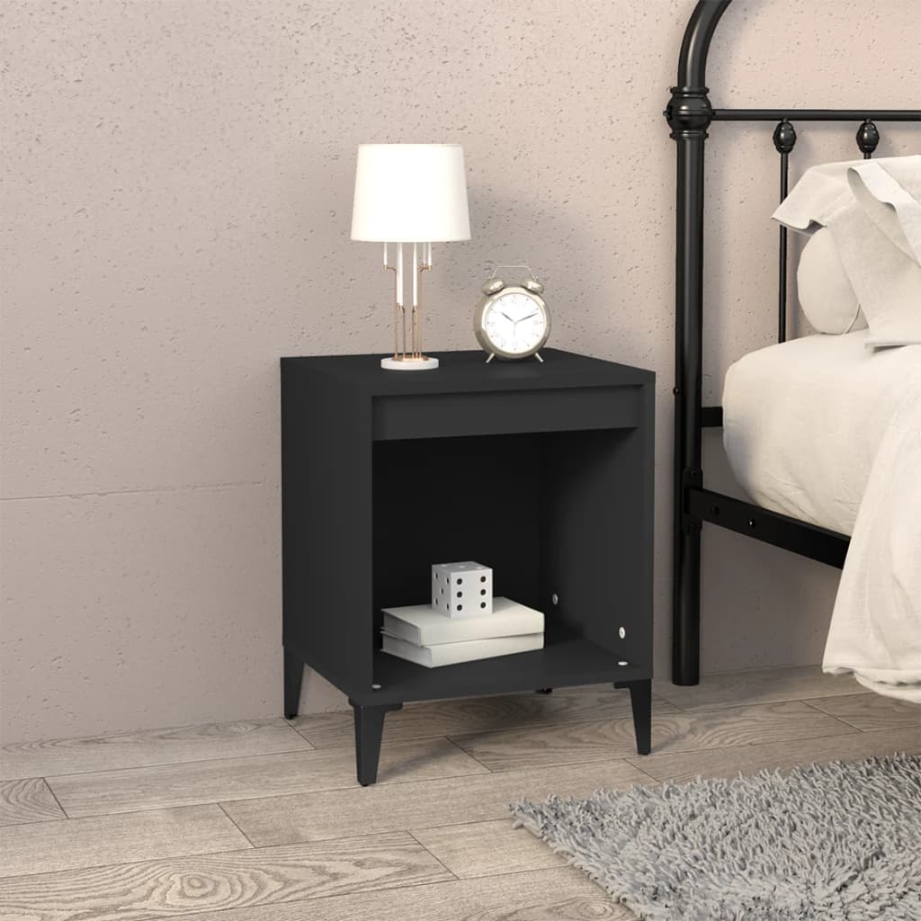 vidaXL Noptiere, negru, 40x35x50 cm vidaXL Noptiere, negru, 40x35x50 cm