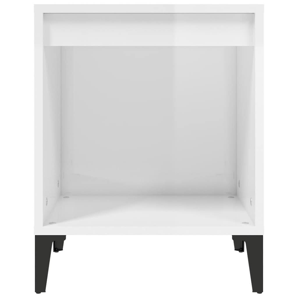 vidaXL Noptiere, alb extralucios, 40x35x50 cm vidaXL Noptiere, alb extralucios, 40x35x50 cm