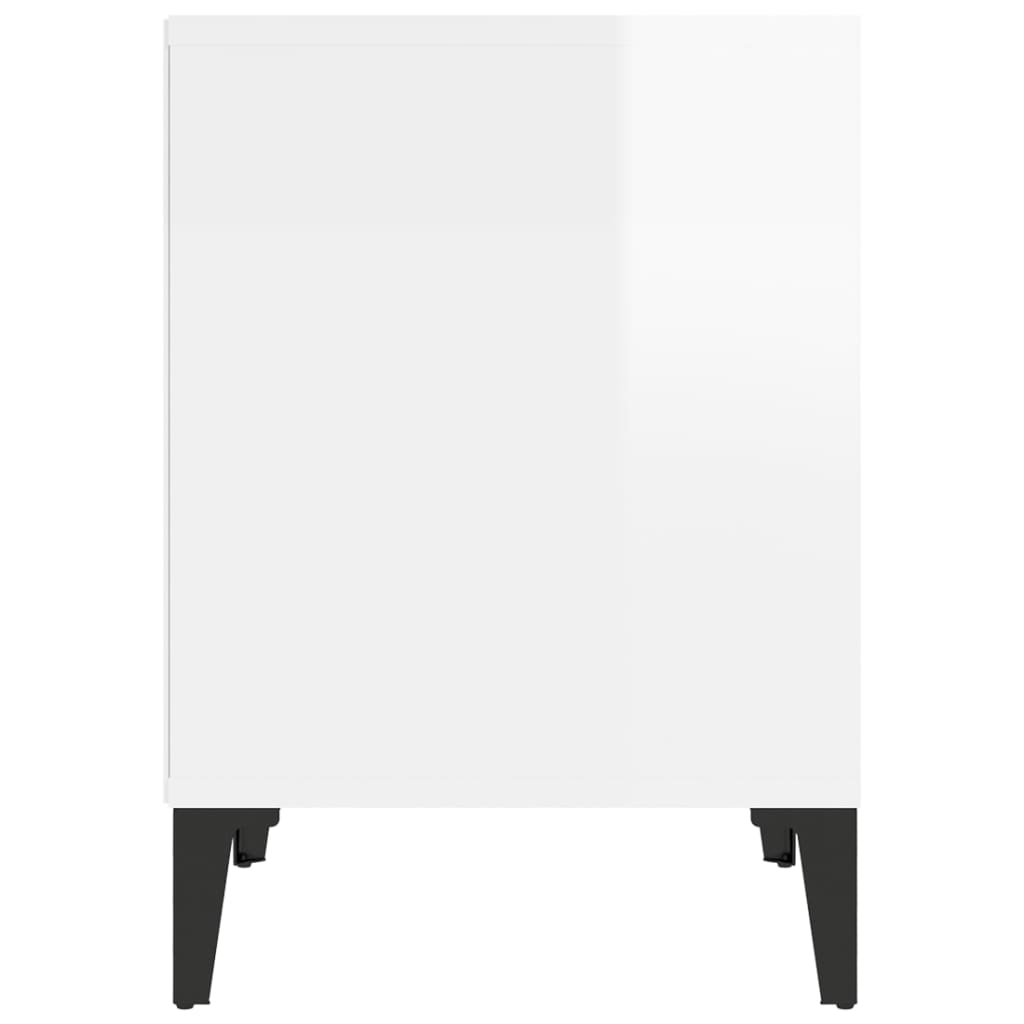 vidaXL Noptiere, 2 buc., alb extralucios, 40x35x50 cm vidaXL Noptiere, 2 buc., alb extralucios, 40x35x50 cm