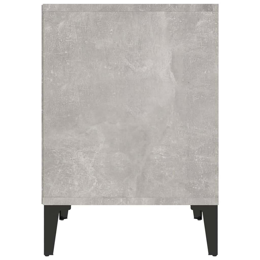 vidaXL Noptiere, 2 buc., gri beton, 40x35x50 cm