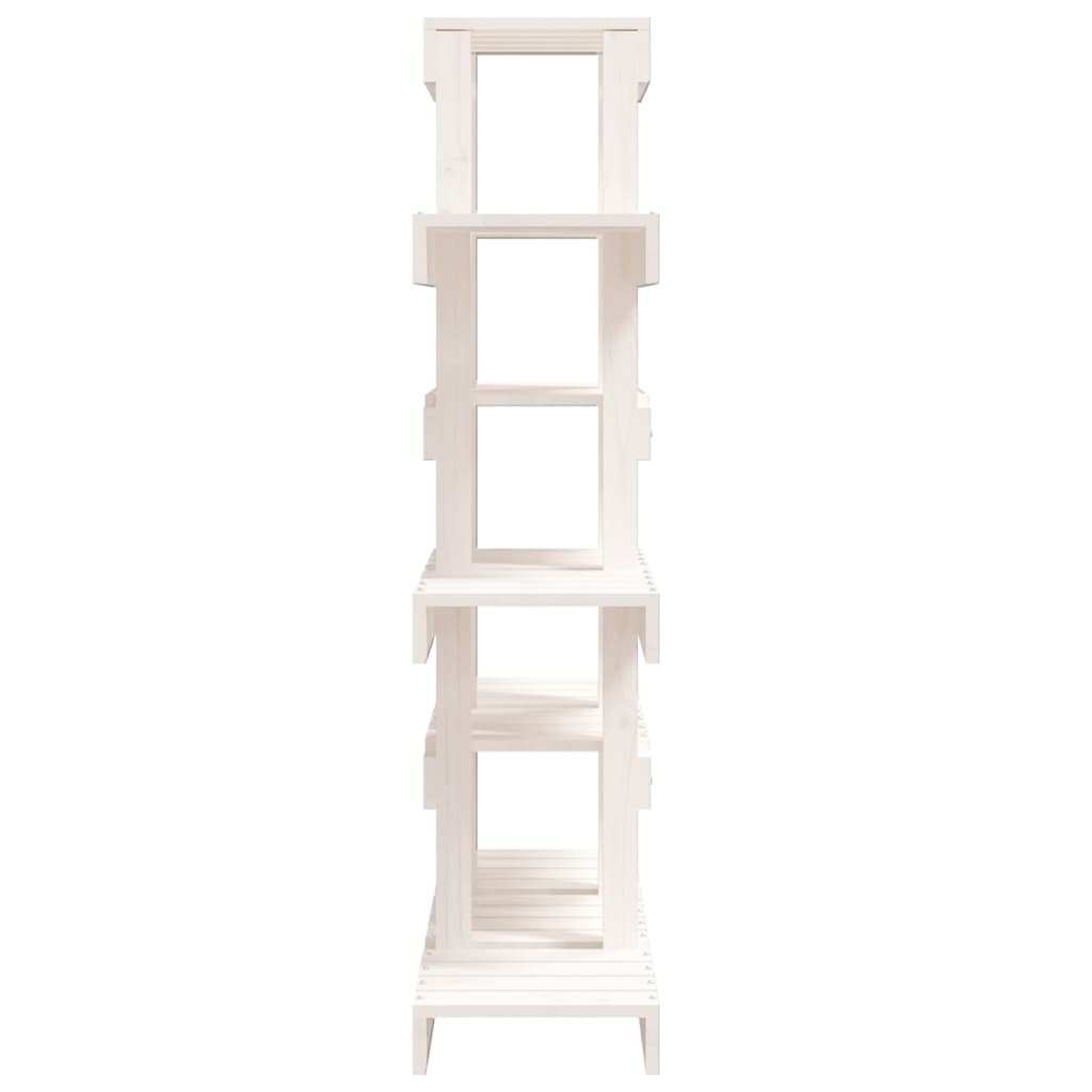 vidaXL Suport pentru plante, alb, 85x25x109,5 cm, lemn masiv de pin