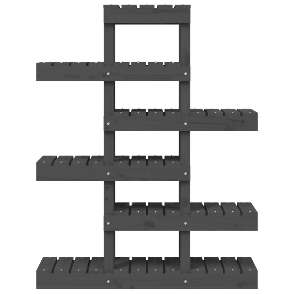 vidaXL Suport pentru plante, gri, 85x25x109,5 cm, lemn masiv de pin
