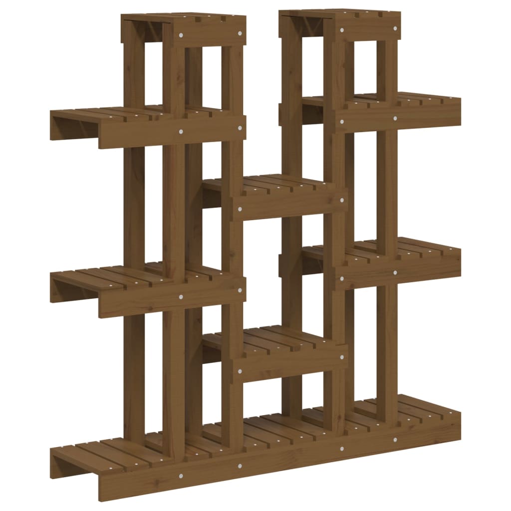 vidaXL Suport pentru plante,maro miere,104,5x25x109,5cm lemn masiv pin vidaXL Suport pentru plante,maro miere,104,5x25x109,5cm lemn masiv pin