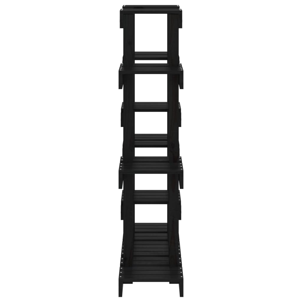 vidaXL Suport pentru plante, negru,104,5x25x109,5cm, lemn masiv de pin vidaXL Suport pentru plante, negru,104,5x25x109,5cm, lemn masiv de pin
