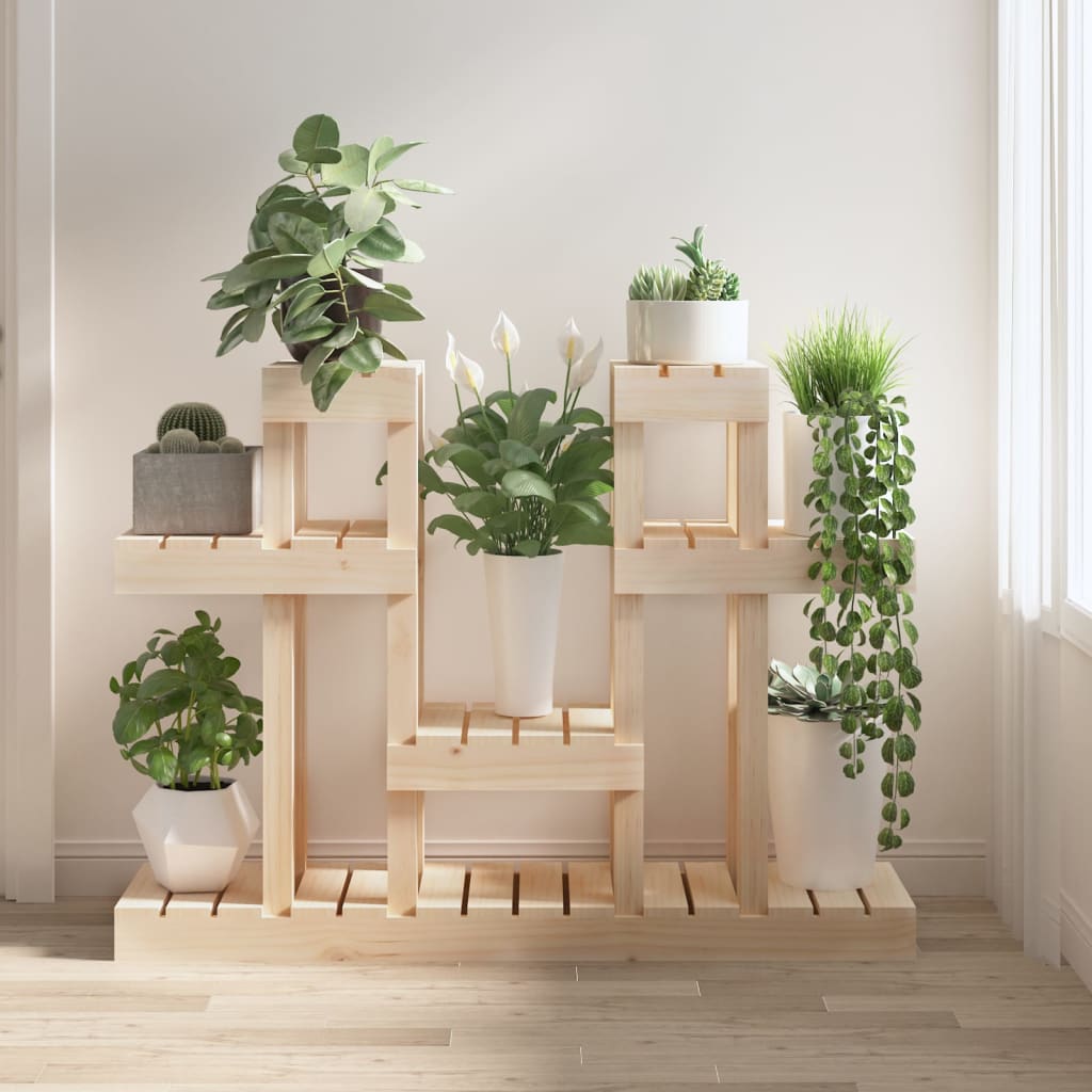 vidaXL Suport pentru plante, 104,5x25x77,5 cm, lemn masiv de pin vidaXL Suport pentru plante, 104,5x25x77,5 cm, lemn masiv de pin
