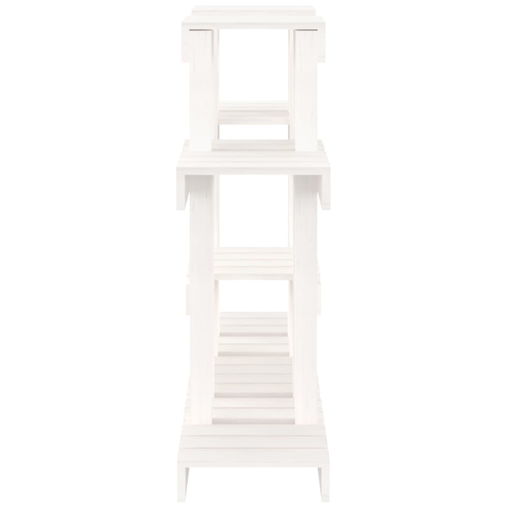 vidaXL Suport pentru plante, alb, 104,5x25x77,5 cm, lemn masiv de pin vidaXL Suport pentru plante, alb, 104,5x25x77,5 cm, lemn masiv de pin