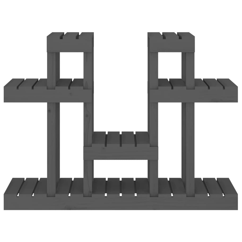 vidaXL Suport pentru plante, gri, 104,5x25x77,5 cm, lemn masiv de pin vidaXL Suport pentru plante, gri, 104,5x25x77,5 cm, lemn masiv de pin