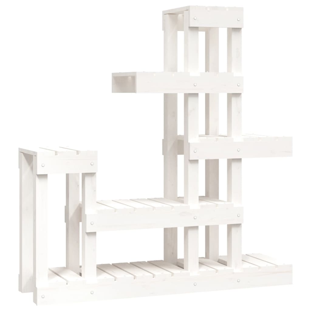 vidaXL Suport pentru plante, alb,92x25x97 cm, lemn masiv de pin vidaXL Suport pentru plante, alb,92x25x97 cm, lemn masiv de pin