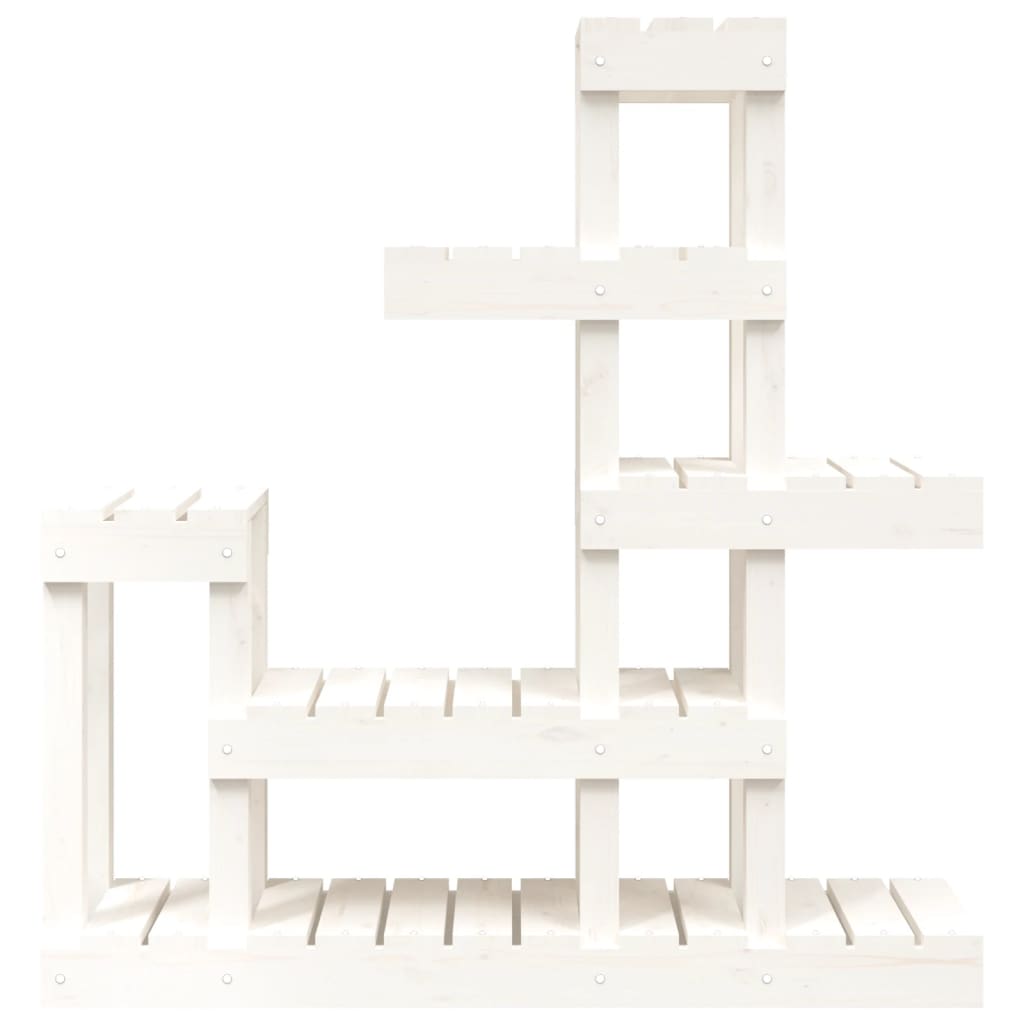 vidaXL Suport pentru plante, alb,92x25x97 cm, lemn masiv de pin vidaXL Suport pentru plante, alb,92x25x97 cm, lemn masiv de pin