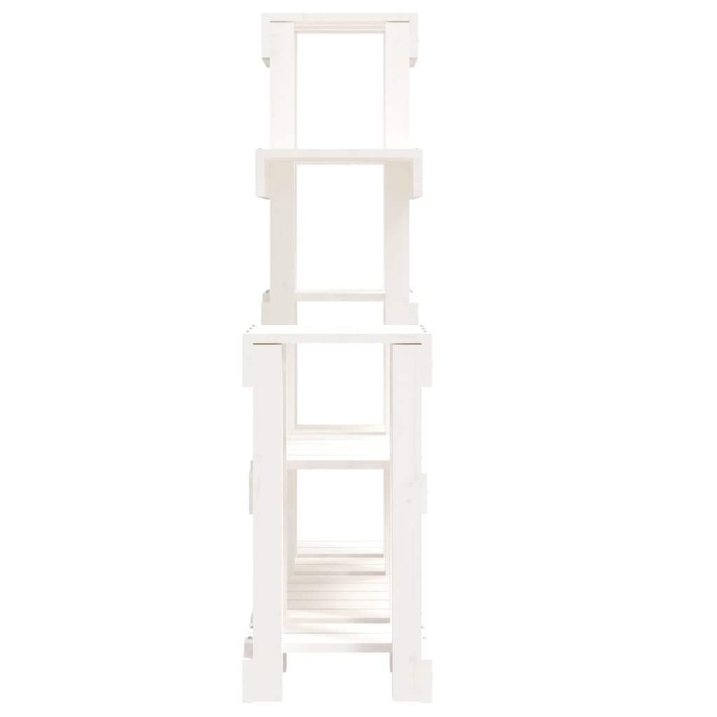 vidaXL Suport pentru plante, alb,92x25x97 cm, lemn masiv de pin vidaXL Suport pentru plante, alb,92x25x97 cm, lemn masiv de pin