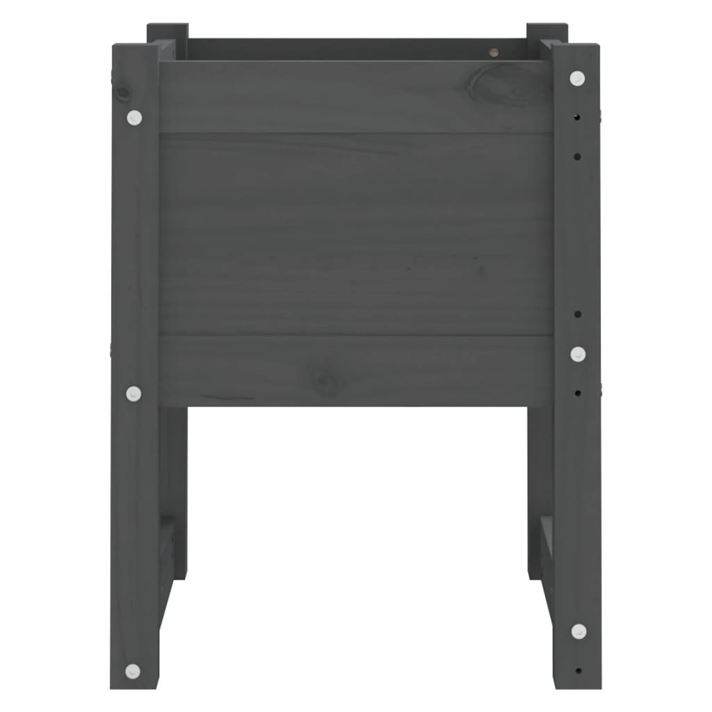 vidaXL Jardiniere, 2 buc., gri, 40x40x52,5 cm, lemn masiv de pin