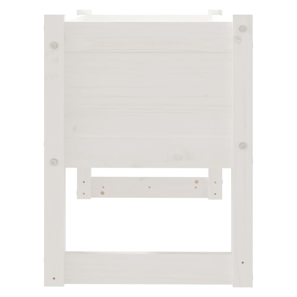 vidaXL Jardinieră, alb, 78x40x52 cm, lemn masiv de pin