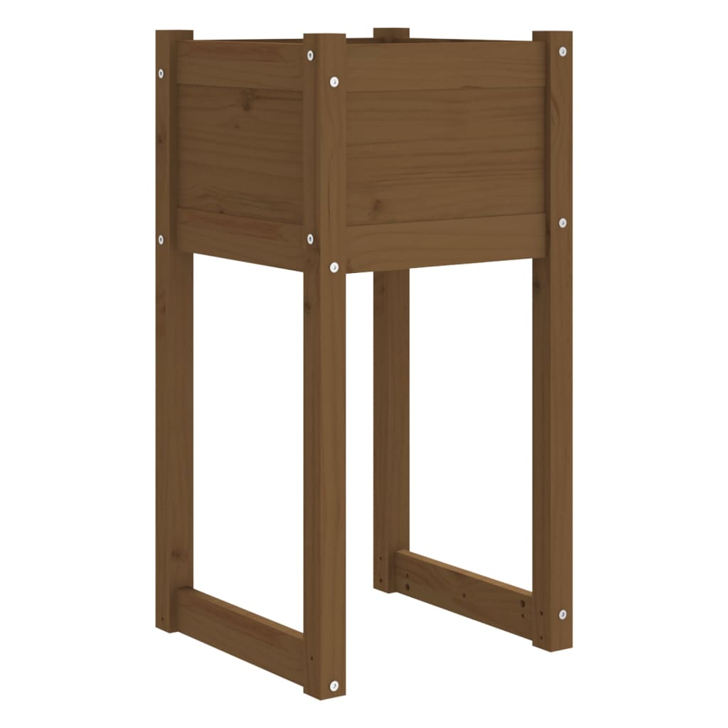 vidaXL Jardiniere, 2 buc., maro miere, 40x40x81 cm, lemn masiv de pin
